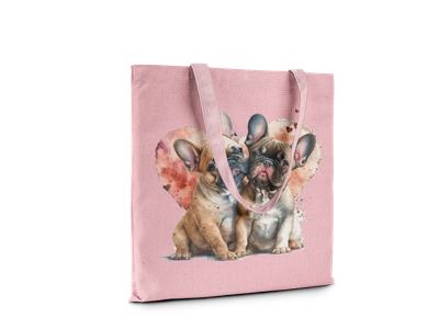 Puppy Love French Bulldog Tote Bag