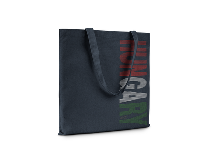AKC Hungarian Font Canvas Tote Bag, Navy Blue with Tri-Color Design