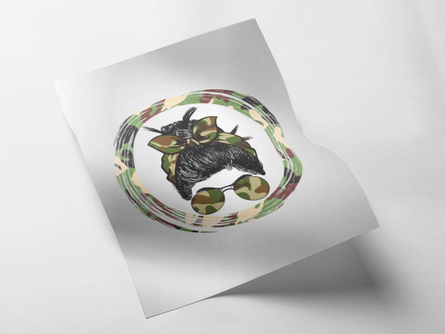 Camo Army Sticker Decal - Iron on Transfer