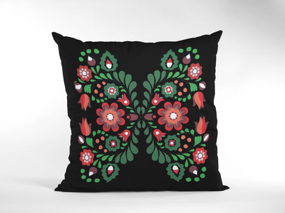 Floral Folklore Decorative Pillow