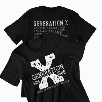 Gen X Graphic Tee - Bold Front and Back Design