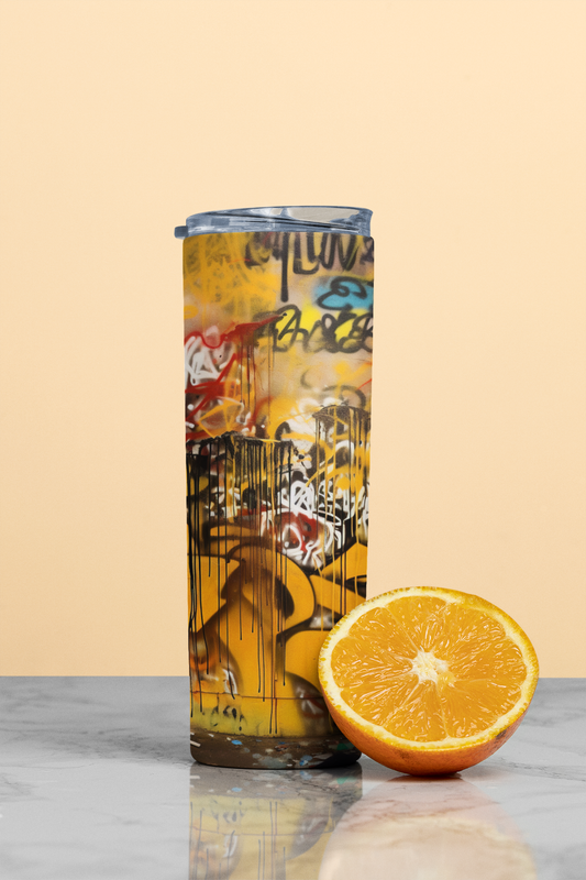 Graffiti Art Custom Design 20 oz Stainless Steel Skinny Tumbler