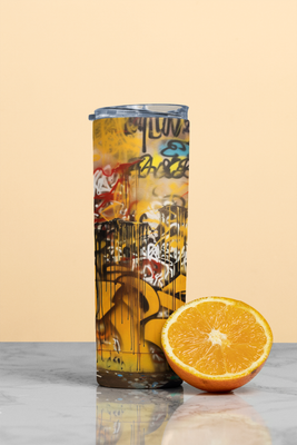 Graffiti Art Custom Design 20 oz Stainless Steel Skinny Tumbler