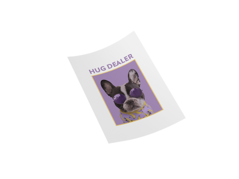 Frenchie Hug Dealer DTF Transfer