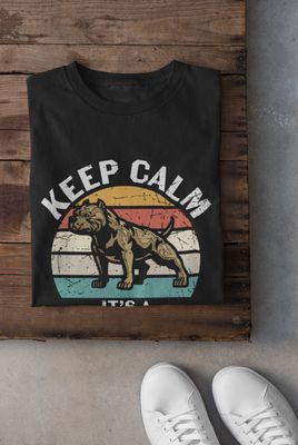 Chill Vibes Vintage Keep Calm Tee bulldog design colorful sunset print.