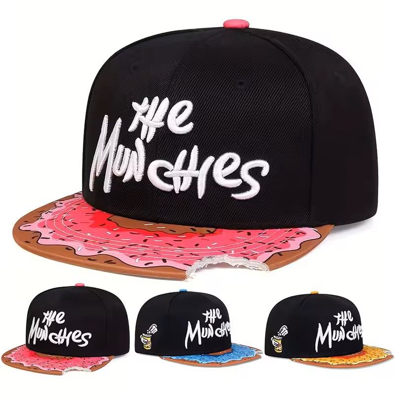 Watermelon donut print men&#39;s women&#39;s adjustable baseball hat with outdoor sports hip-hop style branding.