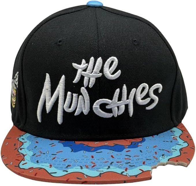 Men's Women's Munchies Adjustable Baseball Cap with Watermelon Donut Print Brim Design Outdoor Wear.