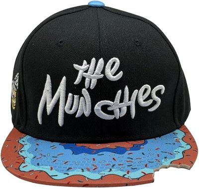 Men's Women's Munchies Adjustable Baseball Cap with Watermelon Donut Print Brim Design Outdoor Wear.