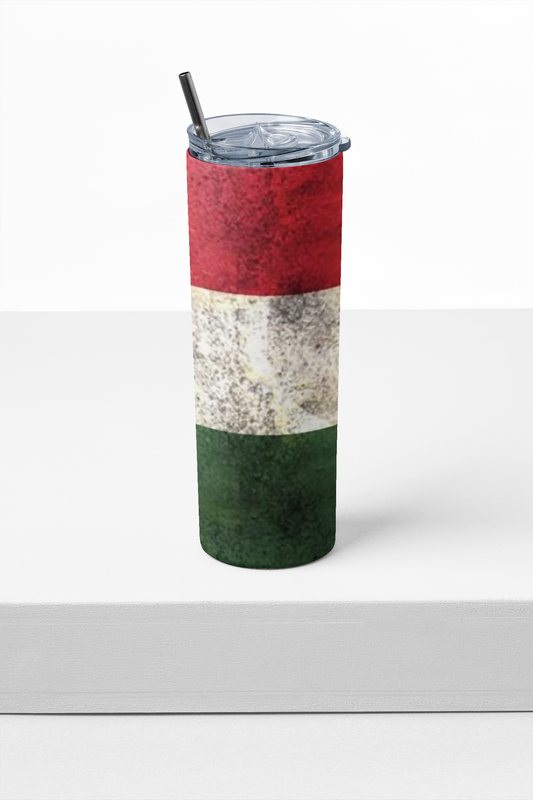 Hungarian Flag Retro Stainless Steel Tumbler 20 oz