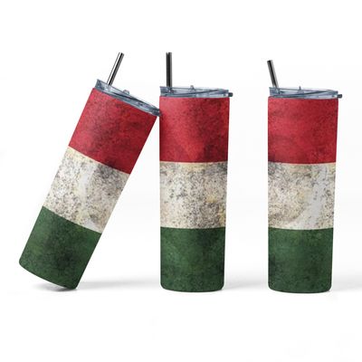Hungarian Flag Retro Stainless Steel Tumbler 20 oz
