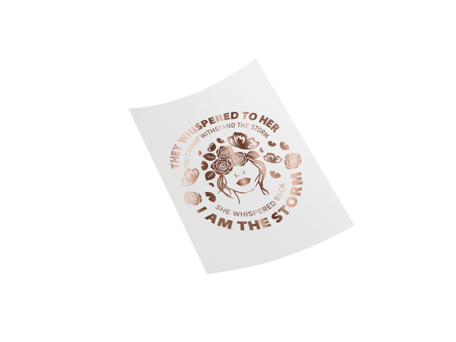 Rose Gold Vinyl Fabric Transfer - STORM Edition