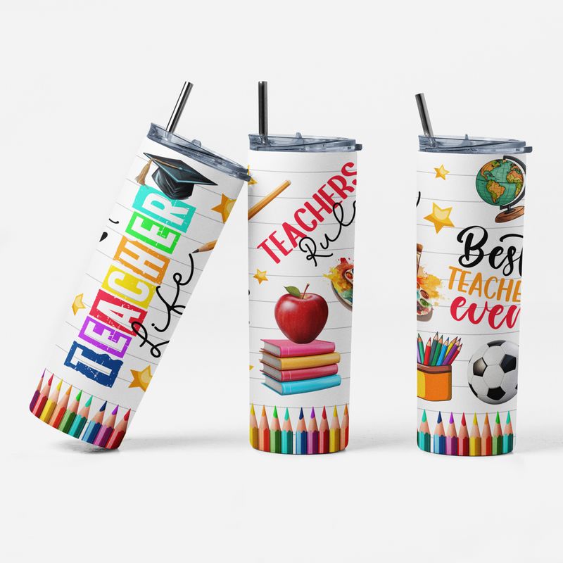 Teacher Life Stainless Steel Tumbler - Custom Design 20 oz