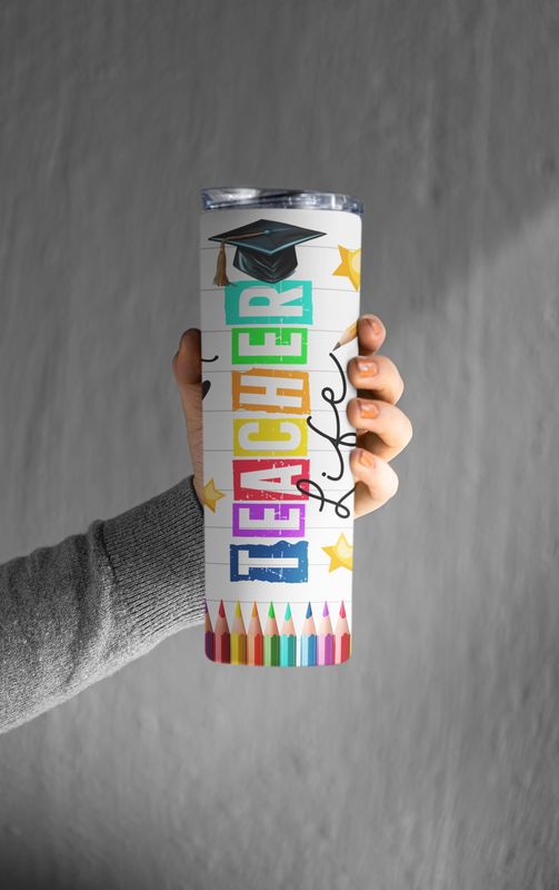 Teacher Life Stainless Steel Tumbler - Custom Design 20 oz