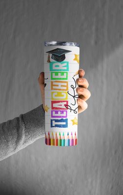 Teacher Life Stainless Steel Tumbler - Custom Design 20 oz