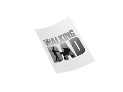 Walking Daddy Custom DTF Transfer Design