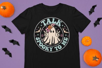 Spooky Vibes Graphic Tee for Halloween Fun