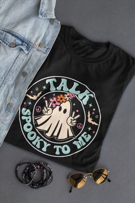 Spooky Vibes Graphic Tee for Halloween Fun