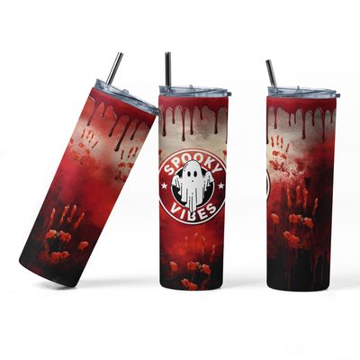 Haunted Vibes 20 oz Stainless Steel Halloween Tumbler
