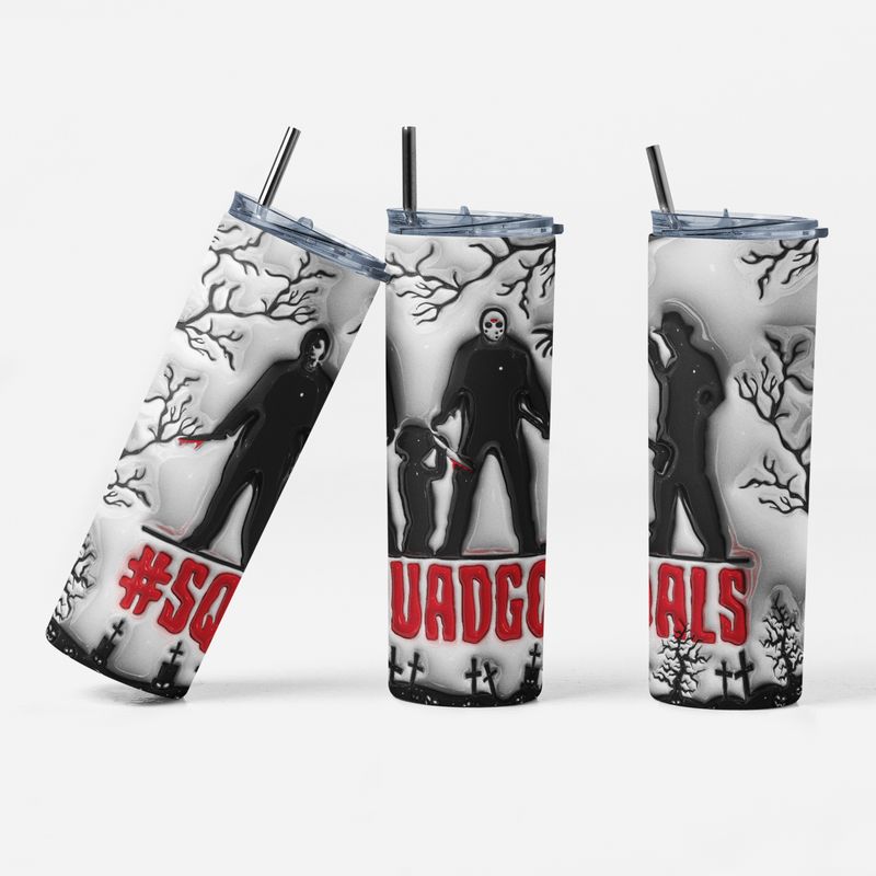 Squad Goals 20 oz Stainless Steel Halloween Tumbler