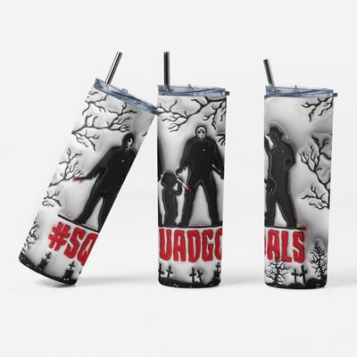 Squad Goals 20 oz Stainless Steel Halloween Tumbler
