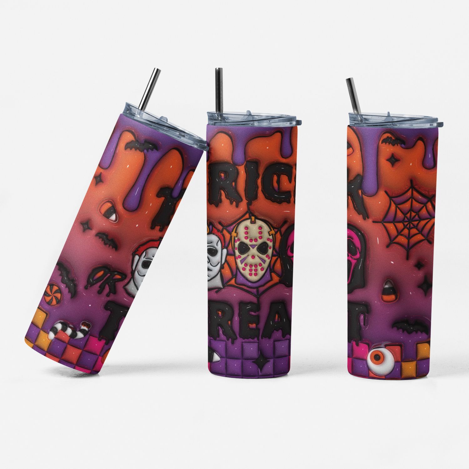 Trick or Treat Spooky Halloween 20 oz Stainless Steel Tumbler