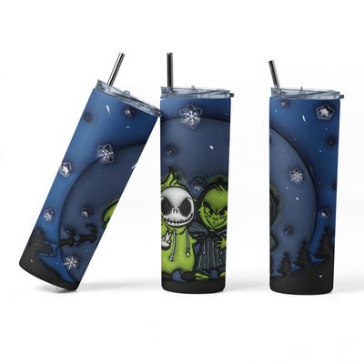Halloween Baby Grinch with Friends 20 oz Tumbler