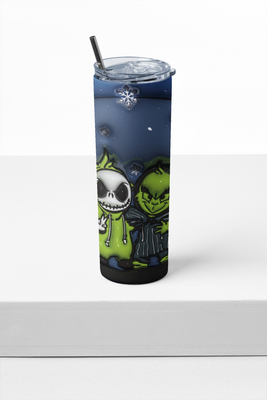 Halloween Baby Grinch with Friends 20 oz Tumbler