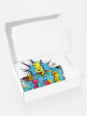 Comic Style Graphic T-Shirt or Tumbler, Pop Art Speech Bubble Design, Superhero Collection