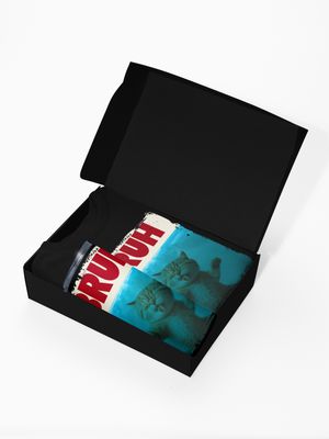 Bruh Funny Cat Meme T-Shirt or Tumbler - Black Cotton Unisex