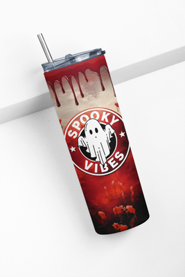 Haunted Vibes 20 oz Stainless Steel Halloween Tumbler