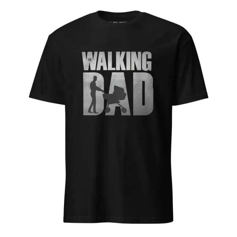 Walking Daddy T-Shirt, Funny Stroller Design, Black or White Cotton Casual Tee