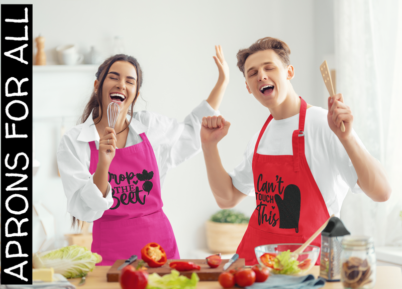 Novelty Kitchen Aprons with Funny Sayings, More Colors Available