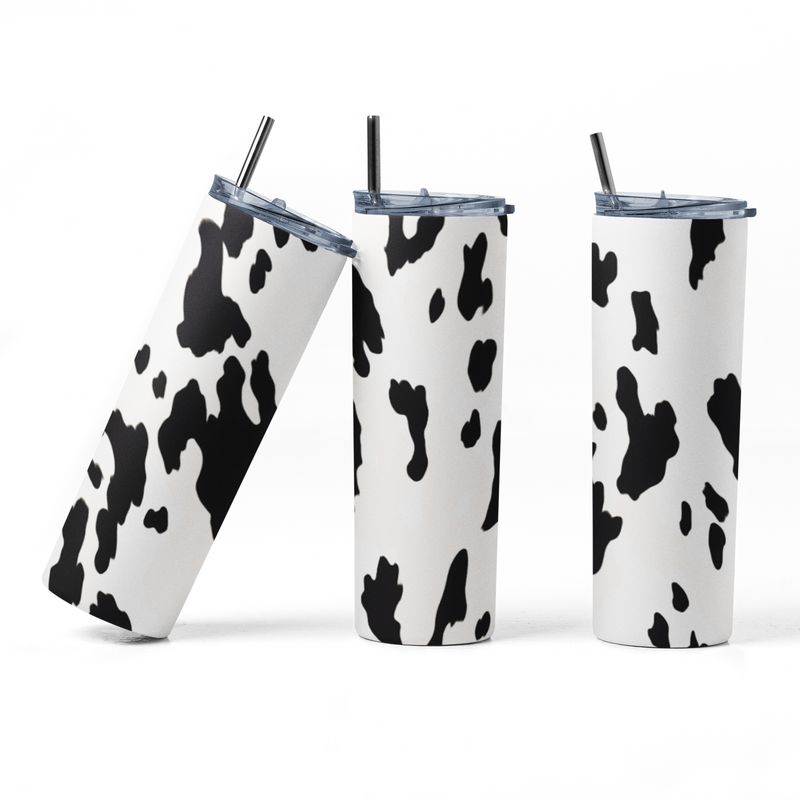 Cow Print 20 oz Stainless-Steel Skinny Tumbler