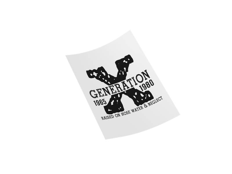 Gen X DTF Fabric Transfer - Front and Back Design