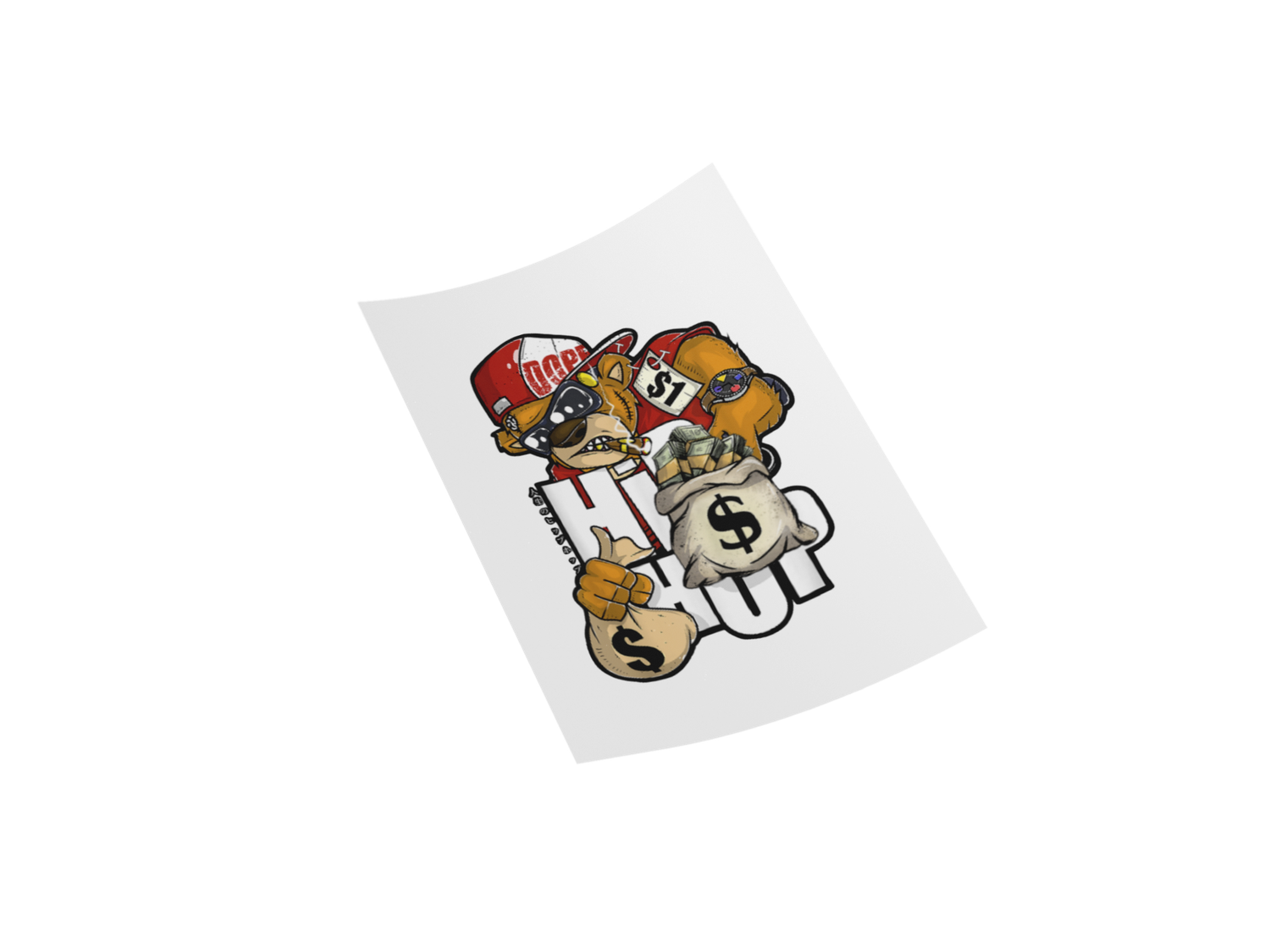Hustle Teddy 14" DTF Transfer