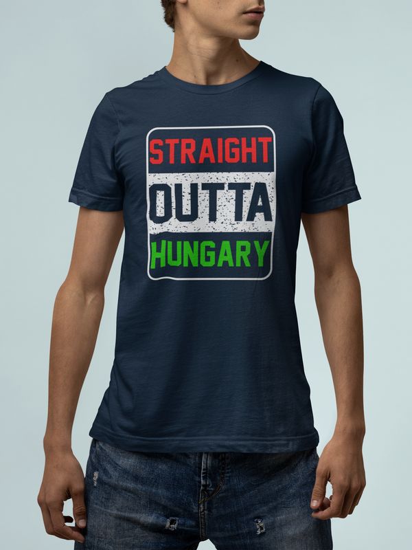 Straight Outta Hungary Custom Design tee