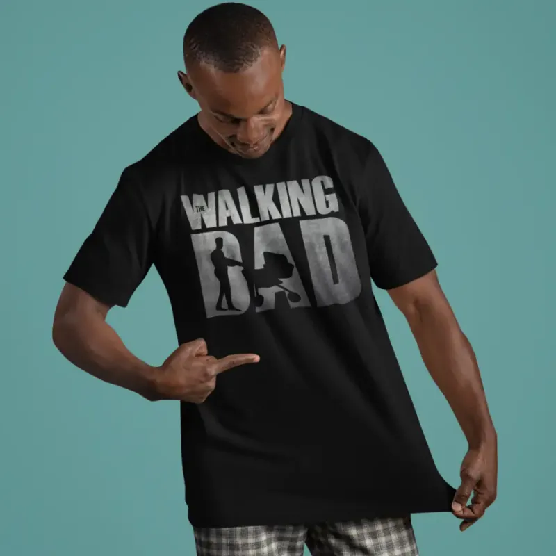 Walking Daddy Custom DTF Transfer Design
