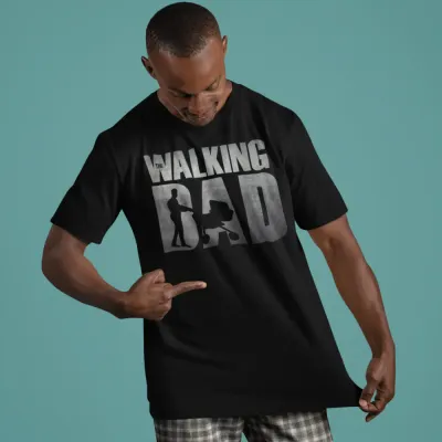 Walking Daddy Custom DTF Transfer Design
