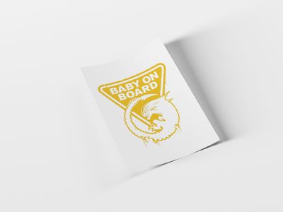 Baby on board Playful Themed DTF Transfer Iron on Decal