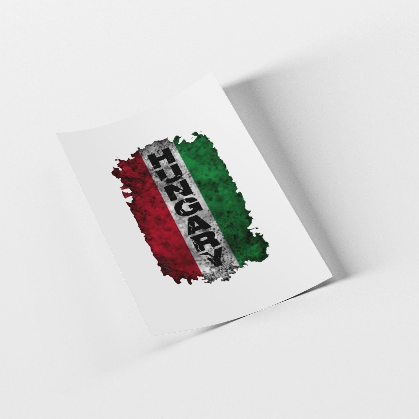 Hungarian Custom Design Decal, Flag Design DTF Transfer Print