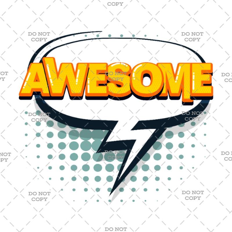 Comic Speech Bubble Classic Design DTF Transfers