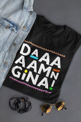 Daaamn Gina Retro design DTF Transfer Iron on Decal
