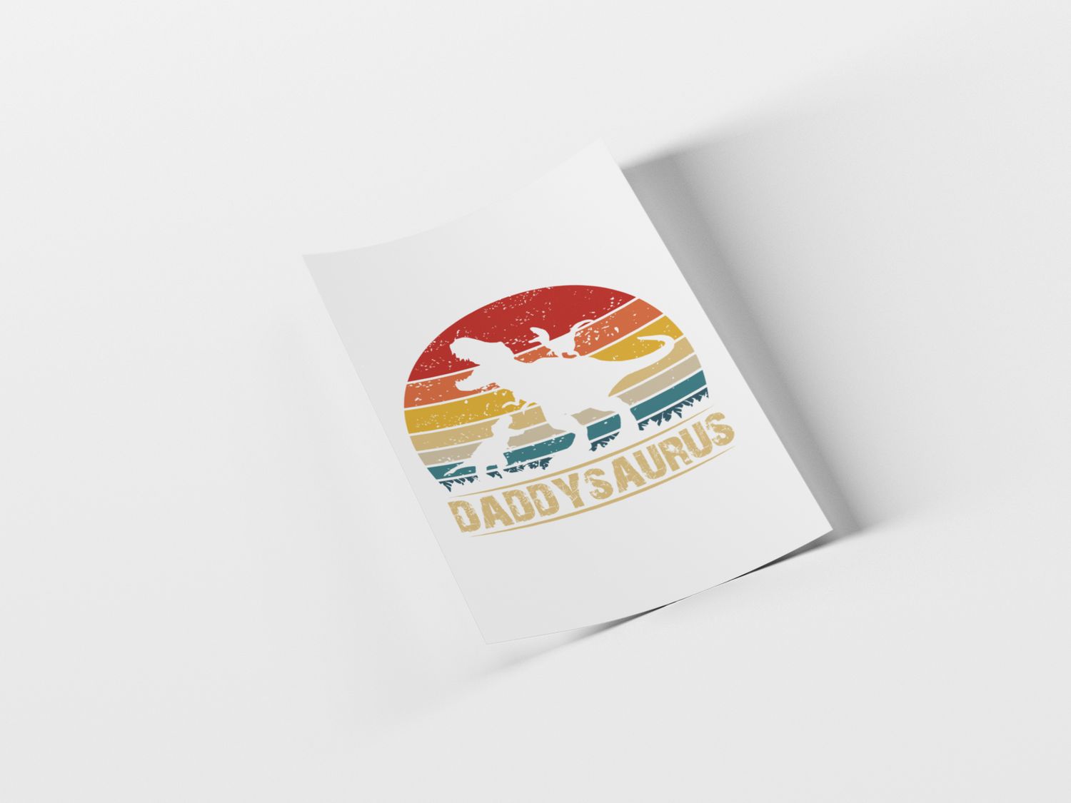 Daddysaurus DTF Transfer Iron on Decal