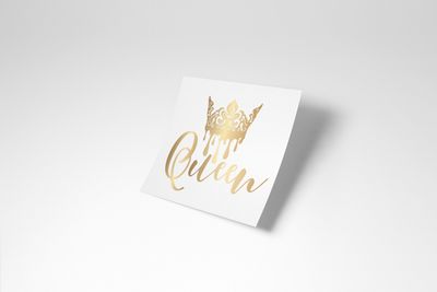 King or Queen Gold Vinyl Iron on Decal