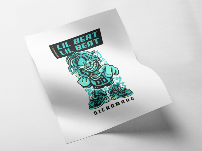 Lil Beat Hip Hop Style DTF Transfer Iron on Decal