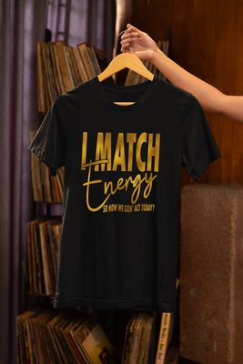 I match energy DTF Transfer Iron on Decal