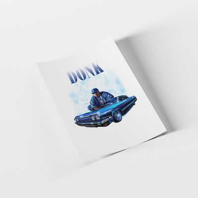Donk Lowrider DTF Heat Transfer Design, T-Shirt Design