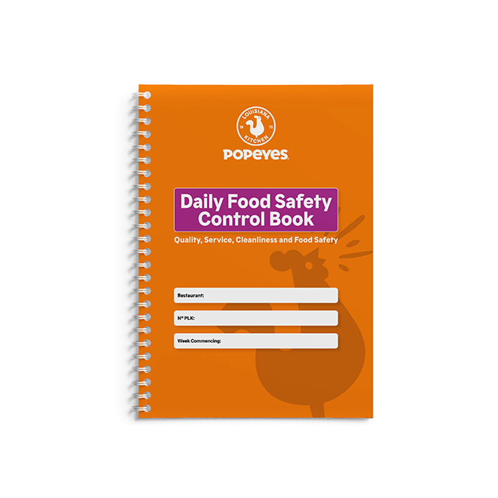 Daily Food Safety Control Book A4