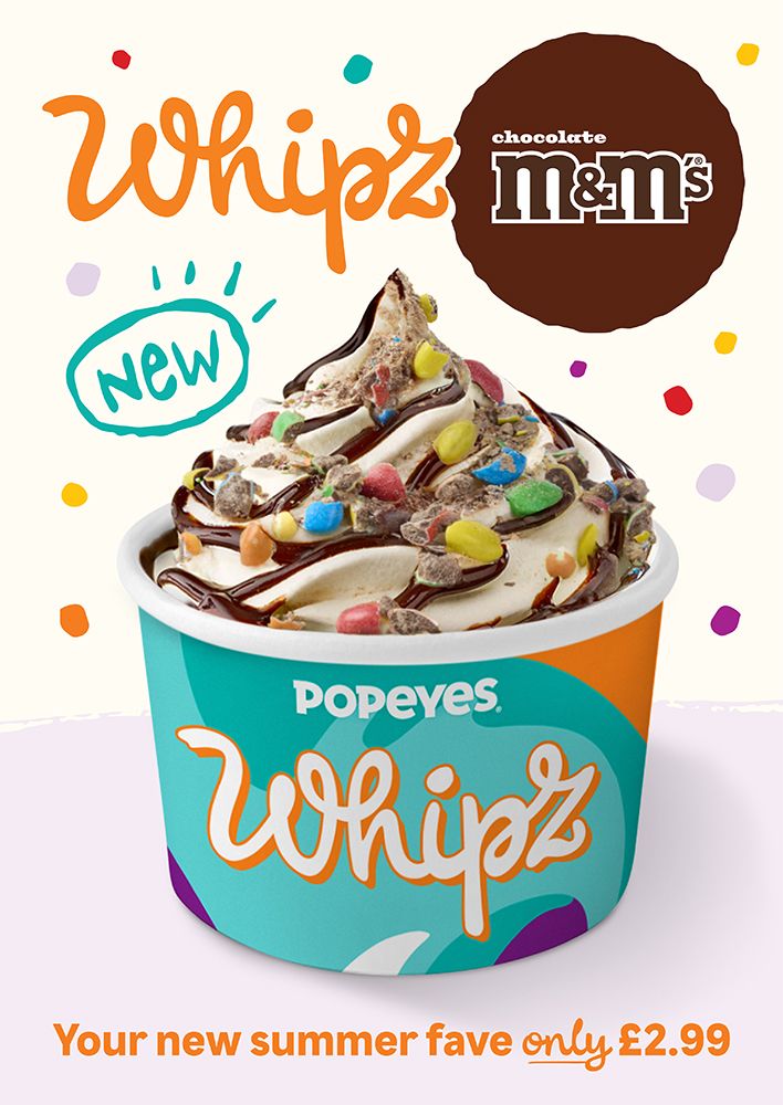 Popeyes Whipz M&amp;M A-Board Poster A0