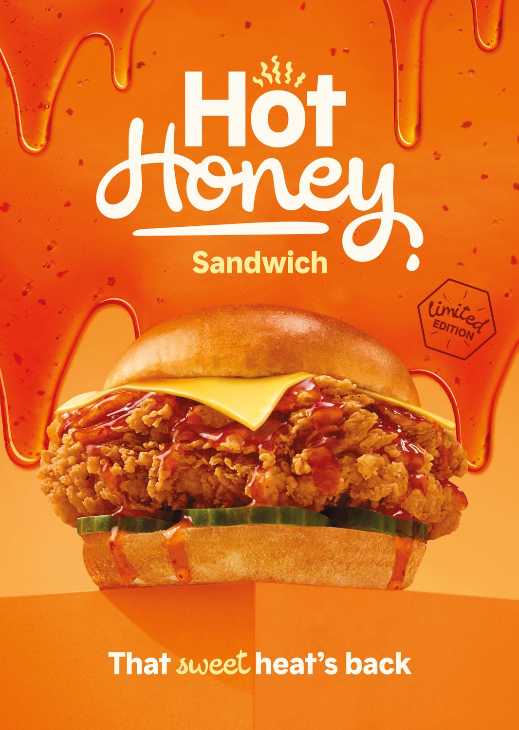 Hot Honey Chicken Sandwich A-Board Poster A0